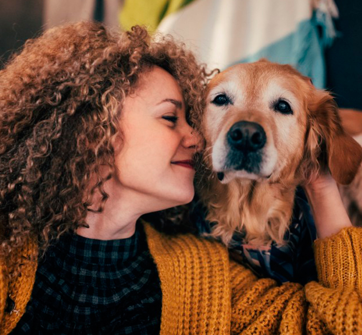 personal liability insurance for a woman with a golden retriever